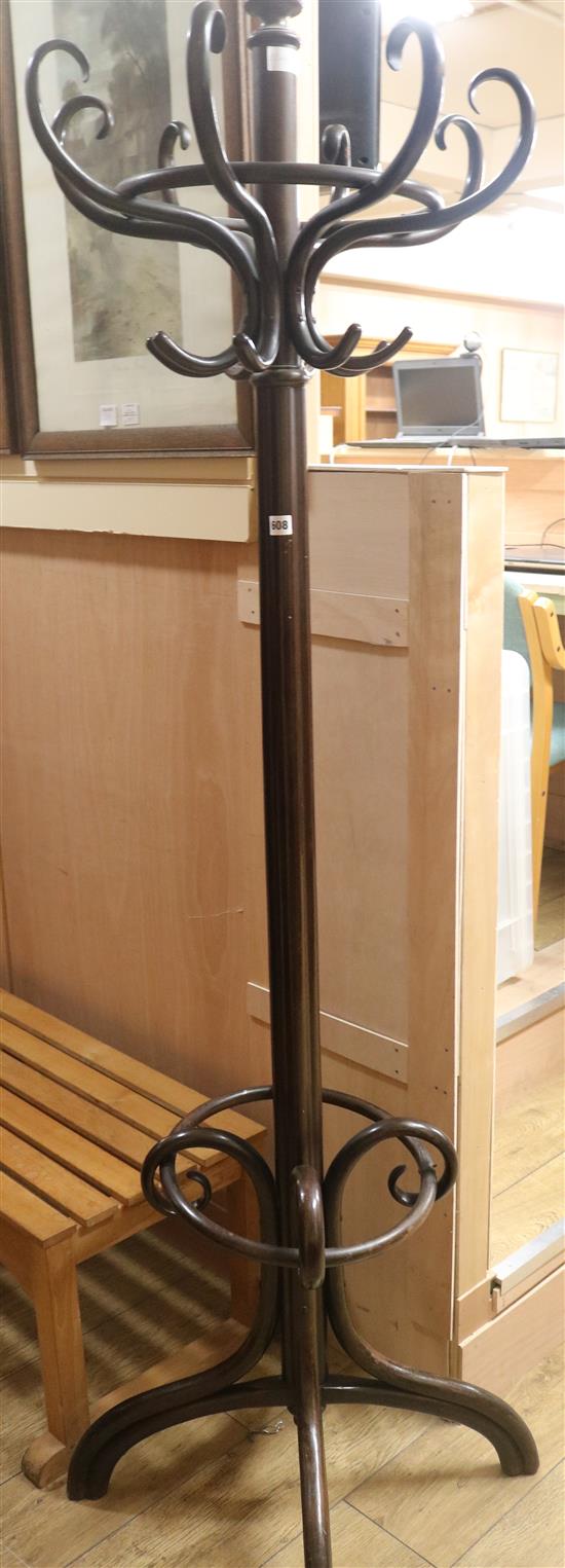 A bentwood coat stand, H.200cm